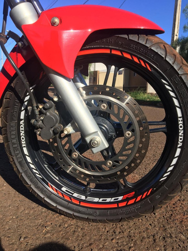 Kit Adesivos Friso De Roda Moto Cb300r Cb 300r Logos Interna