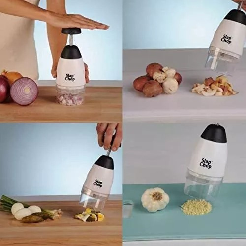 Cortador De Verduras Slap Chop C/ Cuchillas Acero Inoxidable