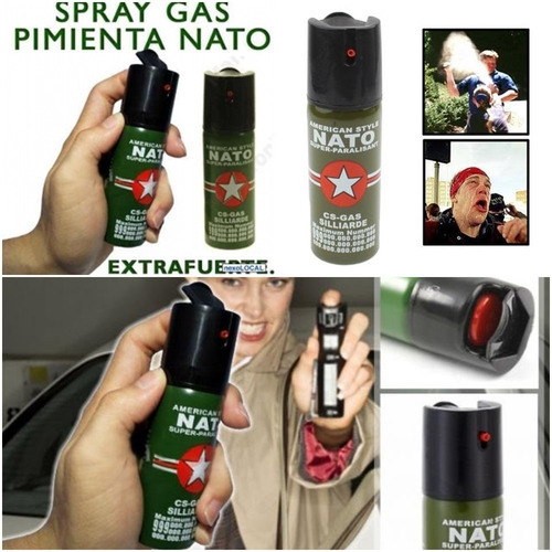 2 Gas Paralizante Pimienta Defensa 60 Ml. Lacrimogeno