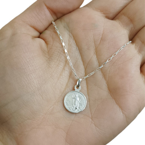 Cadena Forcé Dije Plata 925 San Expedito Regalo Hombre 