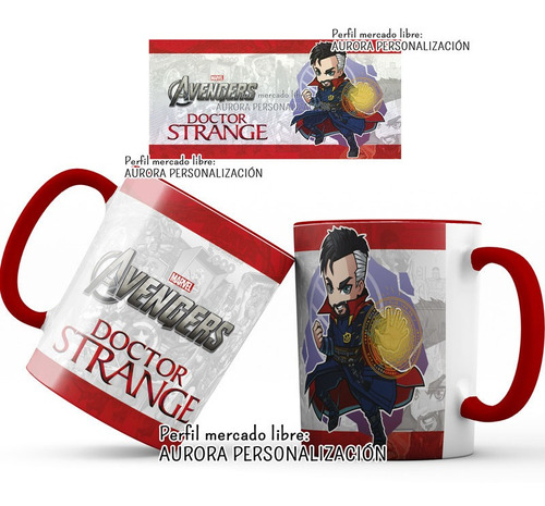 Mug  Taza Oreja Roja Super Heroes Avengers 007