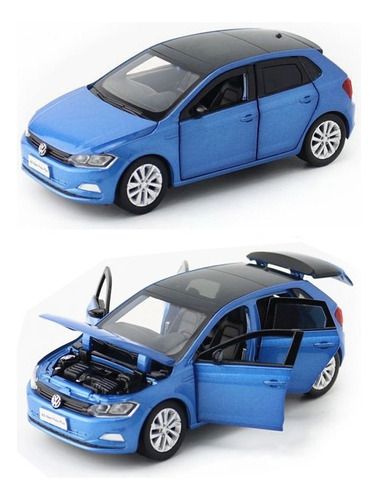 Volkswagen Polo Plus Miniatura Metal Coche Con Luz Y Sonido