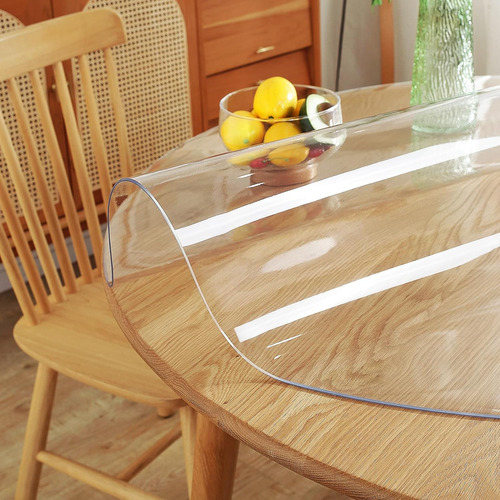 Protector De Mesa Redondo Transparente 40 Pvc 2mm