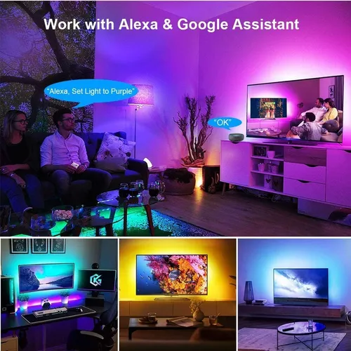 Tira de Luces LED WIFI 10 metros Compatible con Alexa y Google