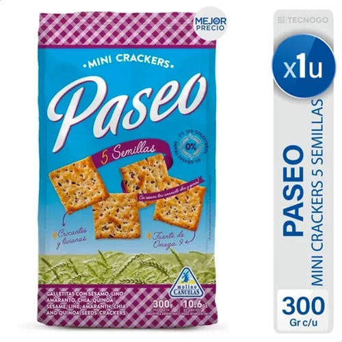 Galletitas Paseo 5 Semillas Mini Crackers - Mejor Precio