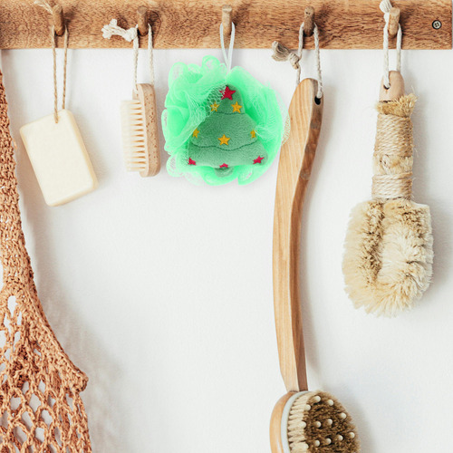 Pelotas De Baño Creativas, Exfoliantes, Estilo Navideño, 4 U
