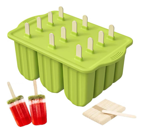 . Moldes Silicona Caseros For Helado Paletas Con 12