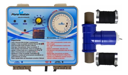 Ionizador Pure Water Para Piscinas Até 35 Mil Litros De Água
