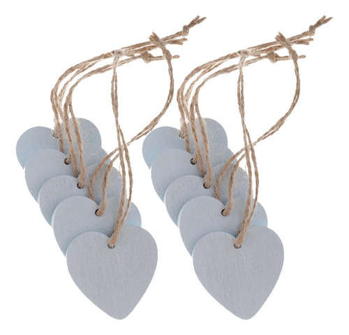 10x Corazones En Apariencia De Scrapbooking 10 Piezas Azul