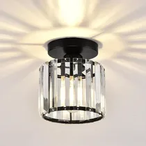 Comprar Lámpara De Techo De Cristal De Un Solo Cabezal,negro,moderna Luz Lamparas Colgantes Lamparas Decorativas Lamparas Para Sala Lamparas Para Baño Lampara Vintage