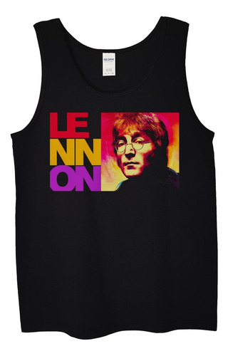 Polera Musculosa John Lennon Poster Color Rock Abominatron