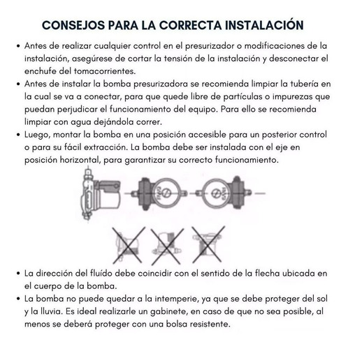 Bomba Presurizadora Elevadora Presion 8.5 Mts Caudal 30l/min