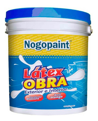 Latex Obra Interior Exterior 10 Lts Blanco Nogopaint