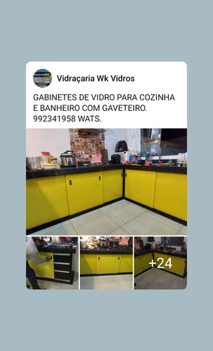 Imagem 1 de 5 de Gabinetes De Vidro Parnha E Banheiro Com Plotagem E Ga