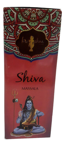Incenso Massala Shakunthala Krishna Love Shiva 6un.14v. Fragrância Shiva