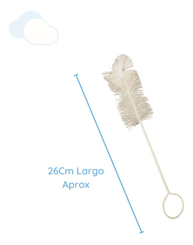 Cepillo Limpia Mamadera Basic Babelito Ba12170 Color Blanco