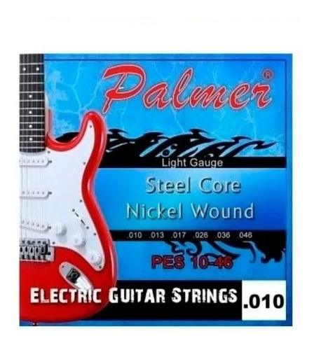 Set De Cuerdas Nickel Palmer Para Guitarra Eléctrica .010