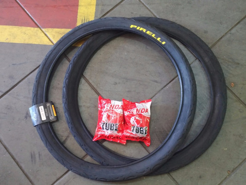 2 Pirelli 26x2.125 Flame + 2 Camara Kenda Schrader