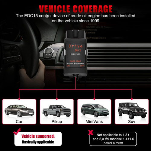 Desactivador Drive Box Edc15/me7 Obd2 Immo Activat Obd2 Driv