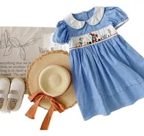 Comprar Vestido Para Niñas Con Cuello De Muñeca Doblado