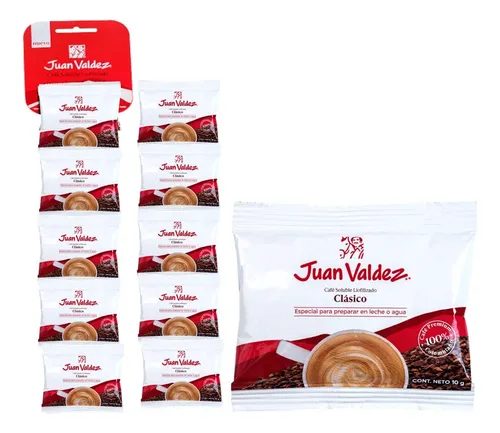 Café Soluble Liofilizado Clasico Juan Valdez X 10 Uds