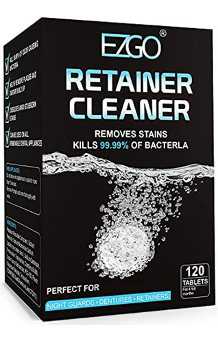 Ezgo Retainer Cleaner T , Tabletas De Limpieza De Dentaduras