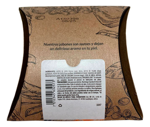 Jabón Artesanal De Cúrcuma Blen