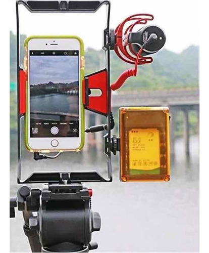 Porte Estabilizador Rig Gaiola Para Cellar Gravação Cor Preto
