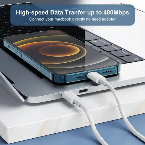 Cable De Carga Rápida Tipo C Para Iphone Ipad 1 Metro 20 W