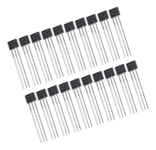 Capteur à Effet Hall A3144 - Lot De 40 Pièces, TO-92UA, 3 Broches, Pour Détection Magnétique, Applications Industrielles Ou Automobiles