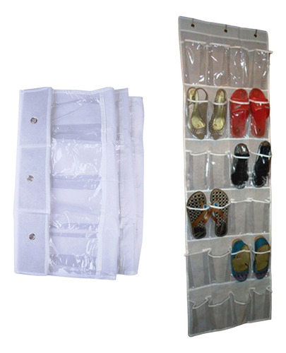 Sapateira Organizador Para Portas Com 24 Bolsos Transparente