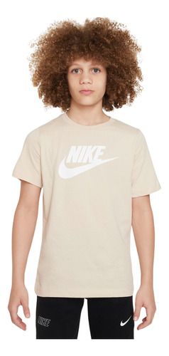 Polera Nike Sportswear Niños Beige