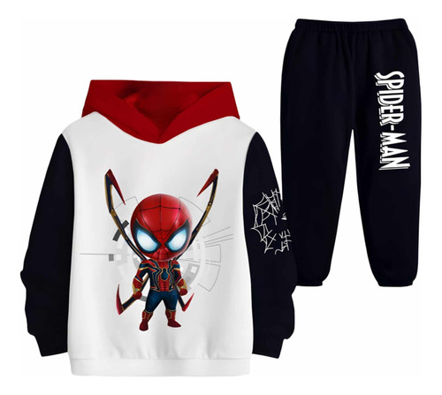 Sudadera De Niño Incluye 2pz Sudadera Y Pans Mod3 Spiderman 