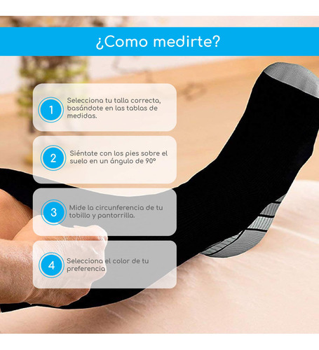 Calcetas De Compresión Para Diabéticos Y Deporte 2 Pares