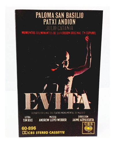 Evita Paloma San Basilio Casete Impecable No Cd 