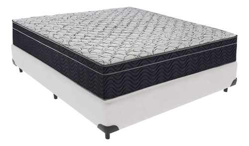 Cama Box Viúvo Branco + Colchão Airtech D45 D45 Ortobom