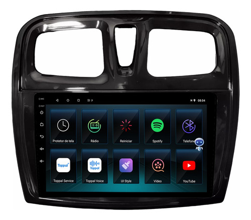 Multimidia Sandero 15/19 9p Qled Android Carplay 2gb 32gb