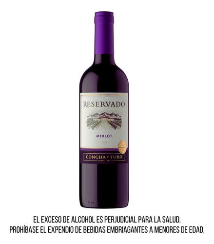 Vino Tinto Concha Y Toro Merlot 750ml Reservado Chile