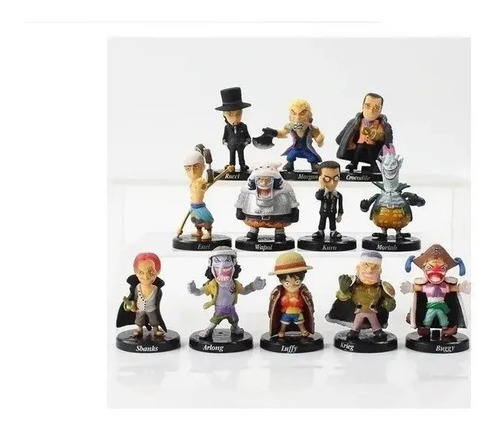 Action Figure 12 Pçs One Piece Luffy Nami Zoro Brook Piratas