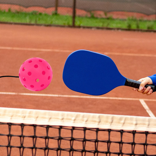 Entrenador De Pickleball Con Cuerda Portátil Con Rosa