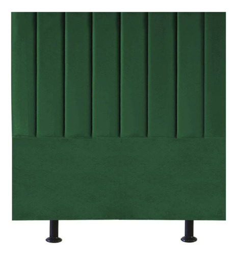 Cabeceira Estofada Cama Solteiro 90 Cm Sophia Carla Suede Cor Verde-musgo
