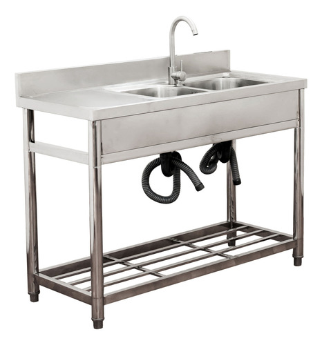Fregadero Doble Tarja C/maneral (mindejal) Derecho 100% Inox