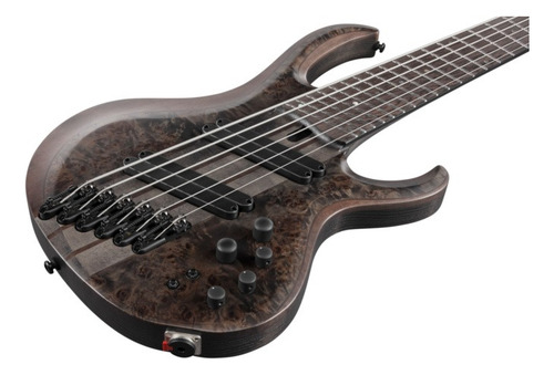 Contrabajo Ibanez BTB806ms Multiscale Workshop Series 6c, acabado corporal, color mate, gris transparente, plano, orientación de la mano derecha, número de cuerdas: 6