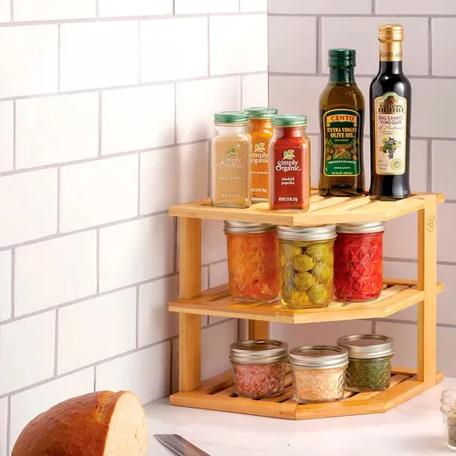 Soporte Para Platos De 3 Niveles Almacenamiento Práctico