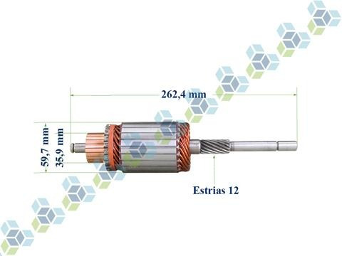 Induzido Motor De Partida 12v Kombi Diesel