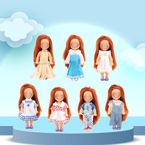 Barwa 6pcs Vestidos De Moda De Ropa De Muñeca De 4 Pulgadas