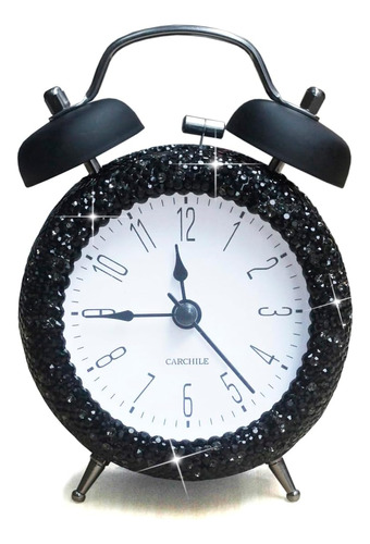 Reloj Despertador Con Diamantes De Imitación Brillantes Para