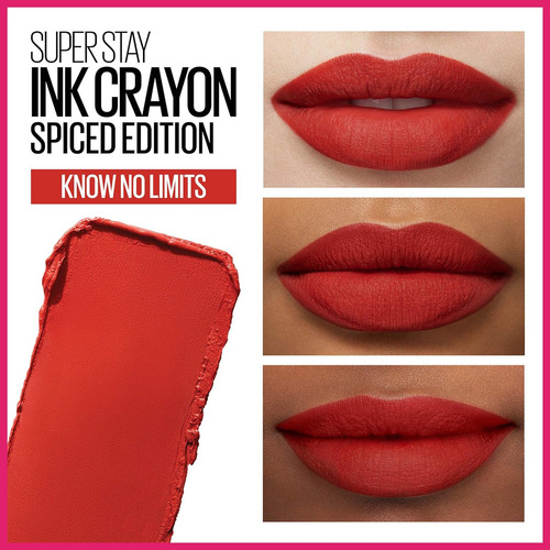Labial Super Stay Ink Crayon 115 Know No Limits Maybelline