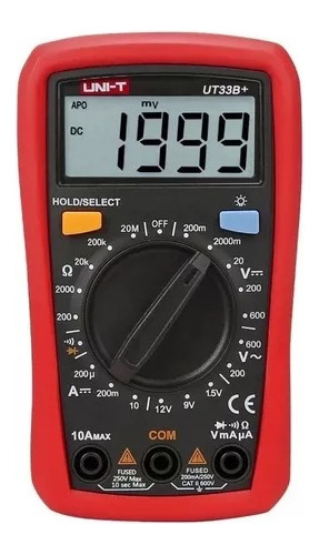 Ut33b+ Digital Multimeter Unit Tester Diodo Resistencia 