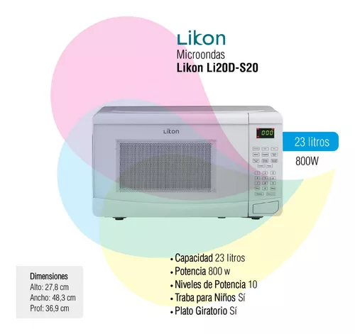 Microondas Likon 23Lts LI23G-S20 800W